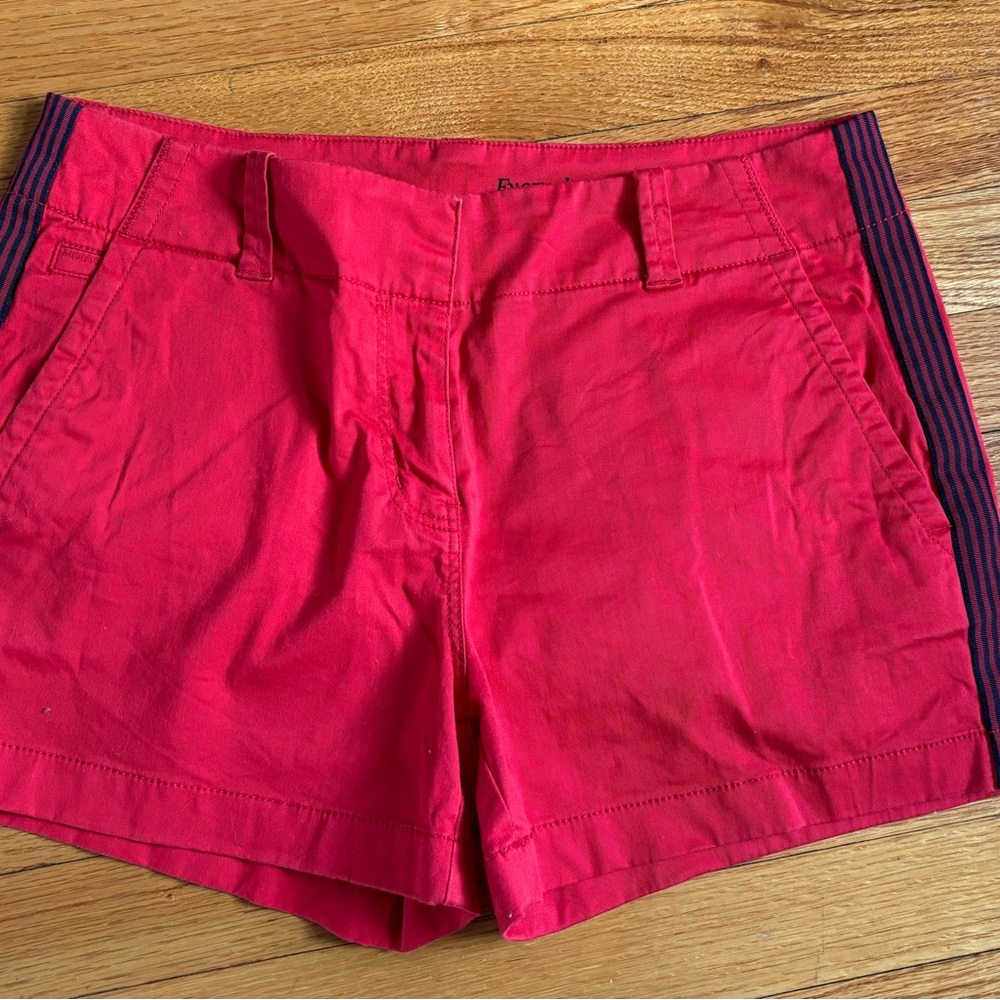 Vineyard Vines Red Casual Cotton chino Shorts with Navy Side Stripe